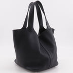 Hermes Picotin Lock 22 Taurillon Clemence Black Silver Handbag — view 3