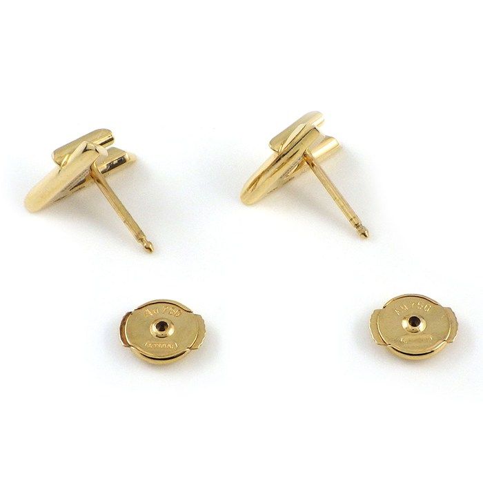 Louis Vuitton Earrings LV Vault One Set of 2 Diamond Each 18k Yellow Gold 18k — view 2