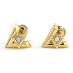 Louis Vuitton Earrings LV Vault One Set of 2 Diamond Each 18k Yellow Gold 18k