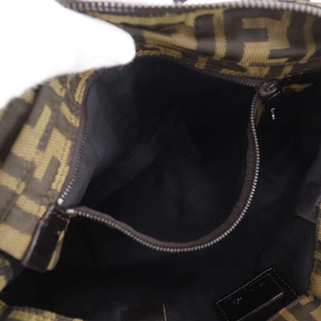 Fendi Zucca Nylon Canvas Brown Tote — view 7