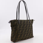 Fendi Zucca Nylon Canvas Brown Tote — view 3