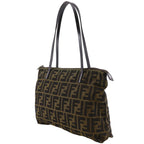 Fendi Zucca Nylon Canvas Brown Tote — view 2