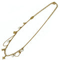 Louis Vuitton Blue Ming Pearl Necklace Faux Metal Gold