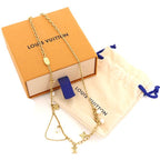 Louis Vuitton Blue Ming Pearl Necklace Faux Metal Gold — view 2