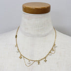 Louis Vuitton Blue Ming Pearl Necklace Faux Metal Gold — view 6