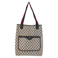 Gucci Vintage Sherry Line Blue Gray GG Supreme Canvas Leather Shoulder