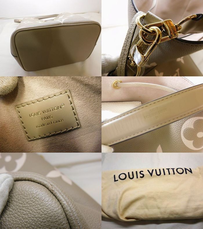Louis Vuitton Neo Noe MM Tourtore Cream Bicolor Monogram Empreinte 2-Way — view 5