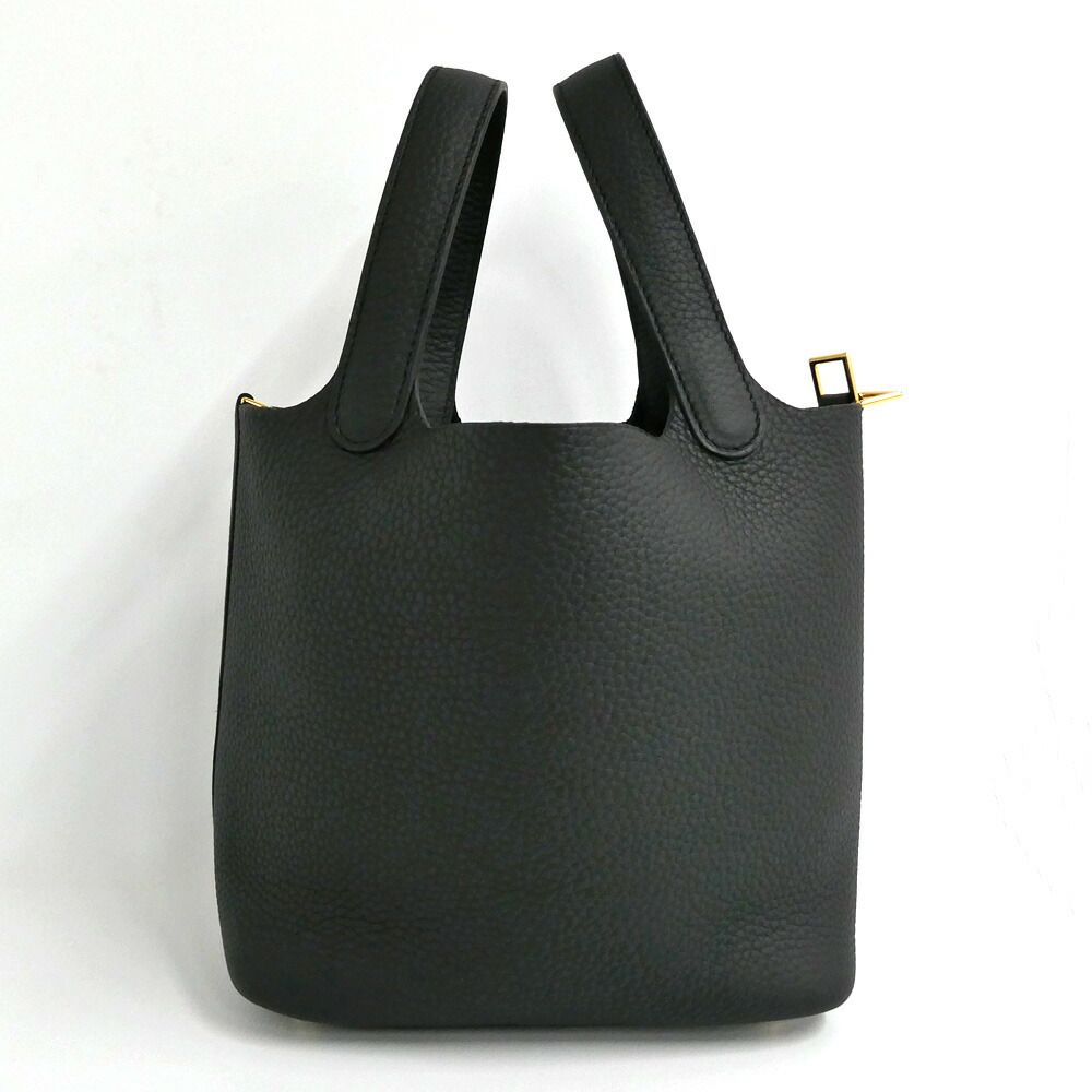 Hermes Picotin Lock PM 18 Black Gold Taurillon Clemence — view 2