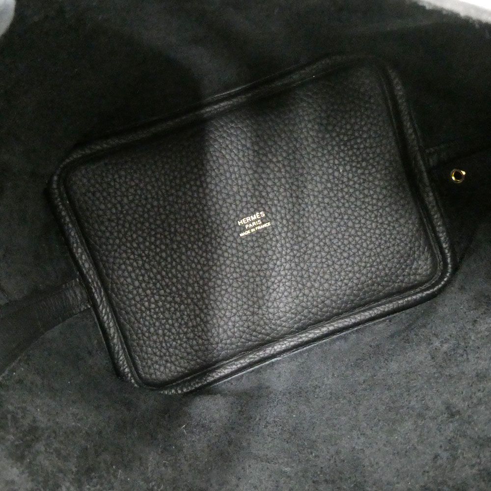 Hermes Picotin Lock PM 18 Black Gold Taurillon Clemence — view 5