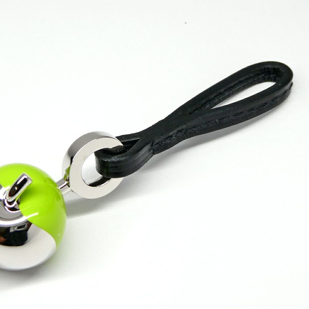 Hermes Bijou Bag Charm Metal Leather Black Granny Apple — view 6