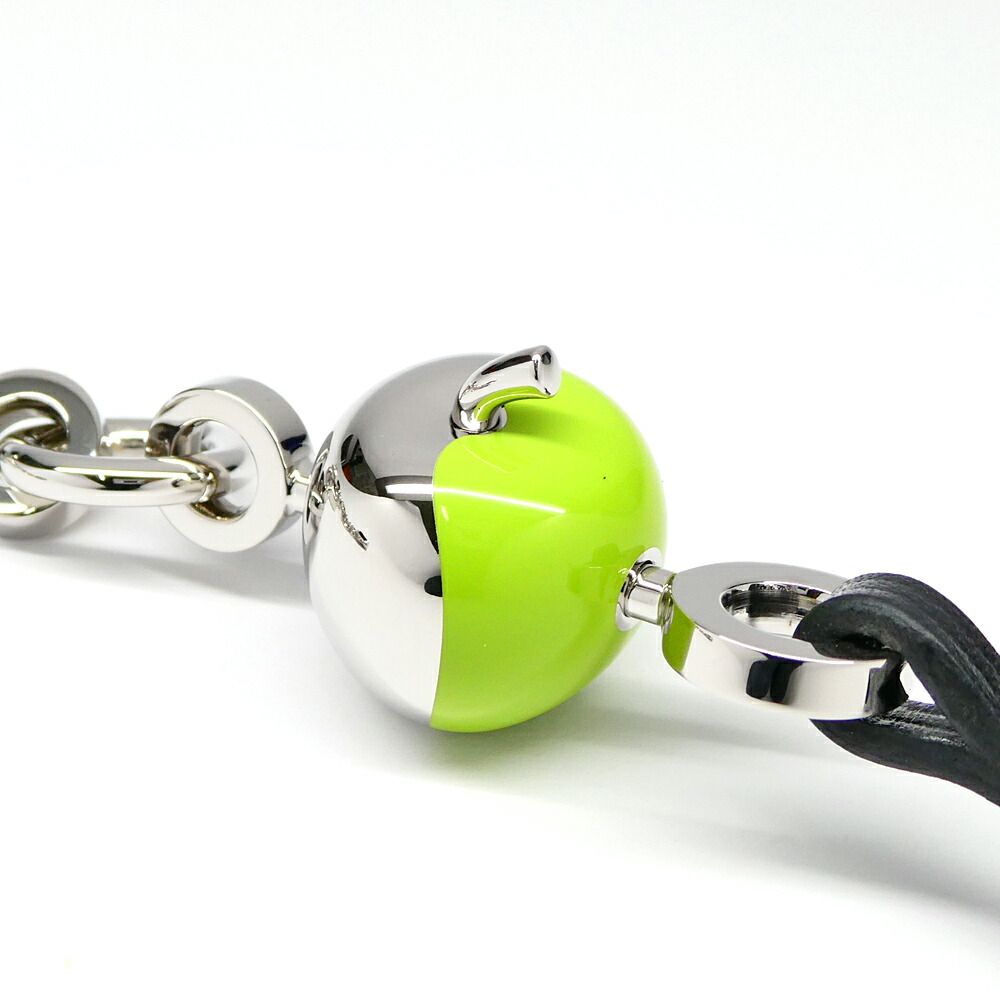 Hermes Bijou Bag Charm Metal Leather Black Granny Apple — view 5