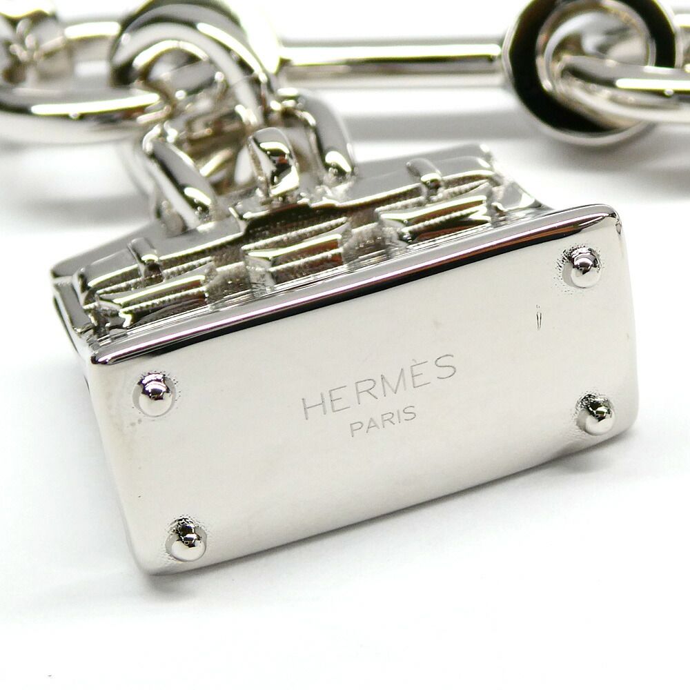 Hermes Bijou Bag Charm Metal Leather Black Granny Apple — view 8