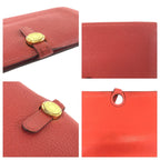 Hermes Dogon GM Rouge Tomato Red Gold Togo Wallet — view 6