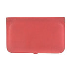 Hermes Dogon GM Rouge Tomato Red Gold Togo Wallet — view 2