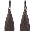 Gucci Bamboo Brown Silver Suede 008 Shoulder — view 8