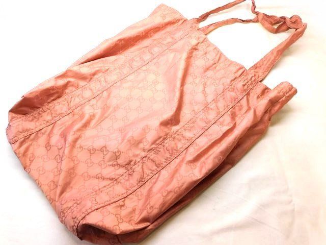 Gucci GG Pattern Nylon Eco Tote Bear Charm Out of Stock Pink — view 3
