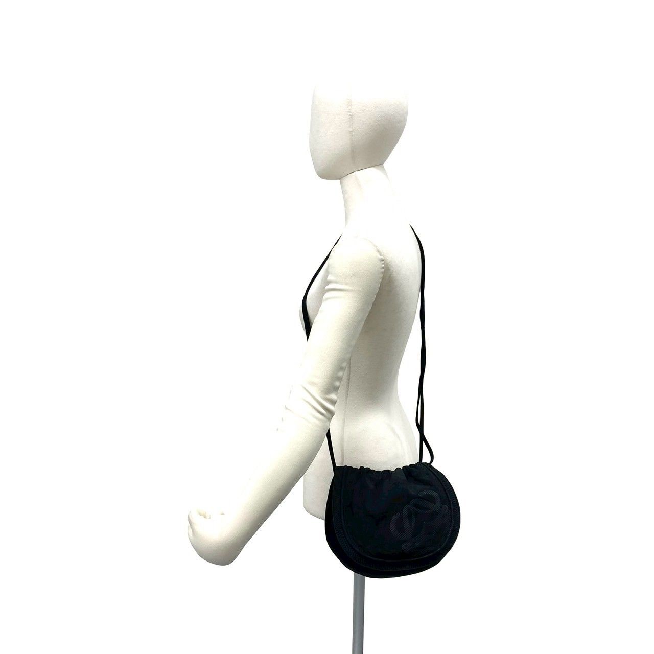 Loewe Vintage Anagram Logo Leather Shoulder Bag Drawstring Crossbody Pochette — view 2