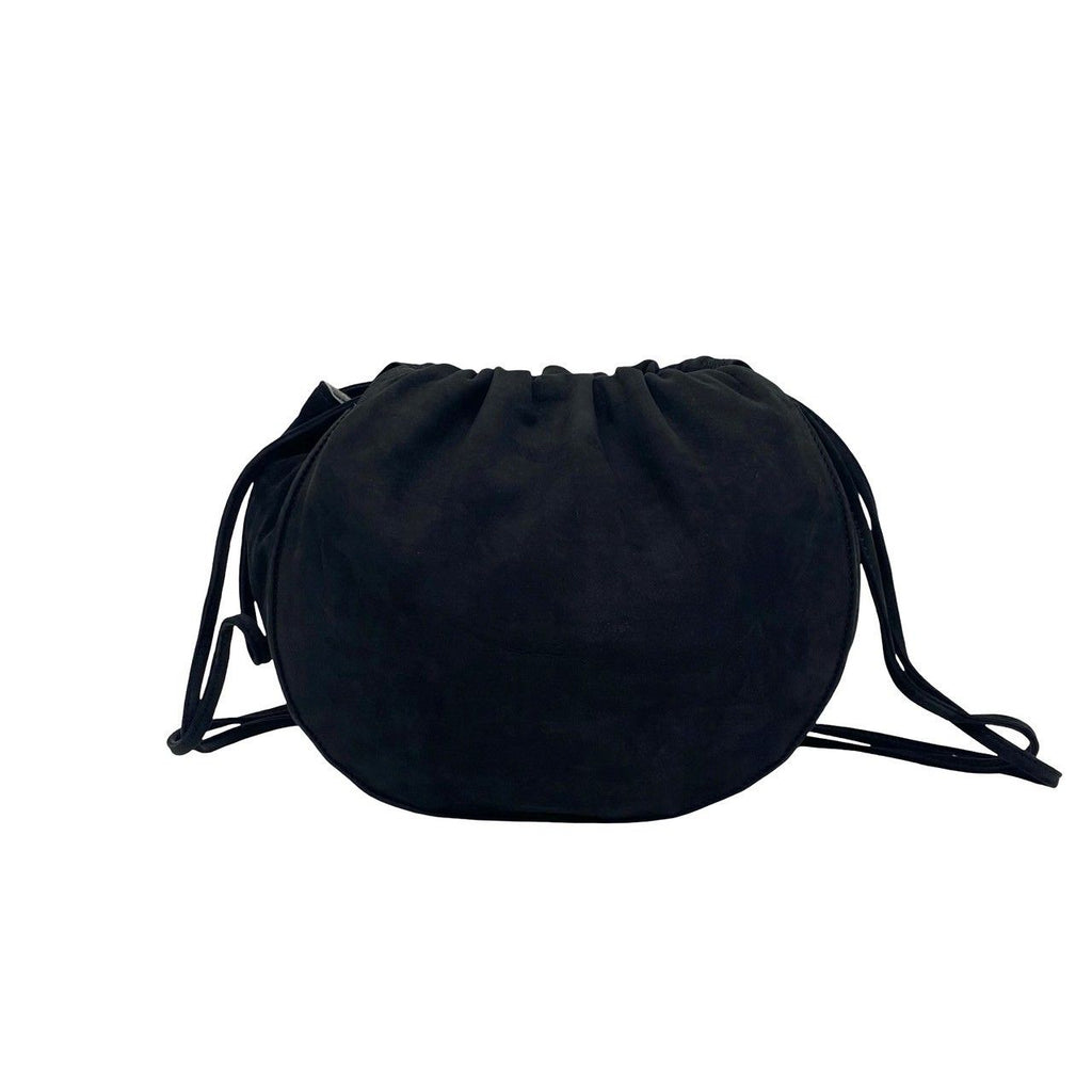 Loewe Vintage Anagram Logo Leather Shoulder Bag Drawstring Crossbody Pochette — view 3