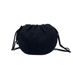 Loewe Vintage Anagram Logo Leather Shoulder Bag Drawstring Crossbody Pochette — view 3