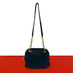 Loewe Vintage Anagram Logo Nappa Leather Shoulder Bag Black