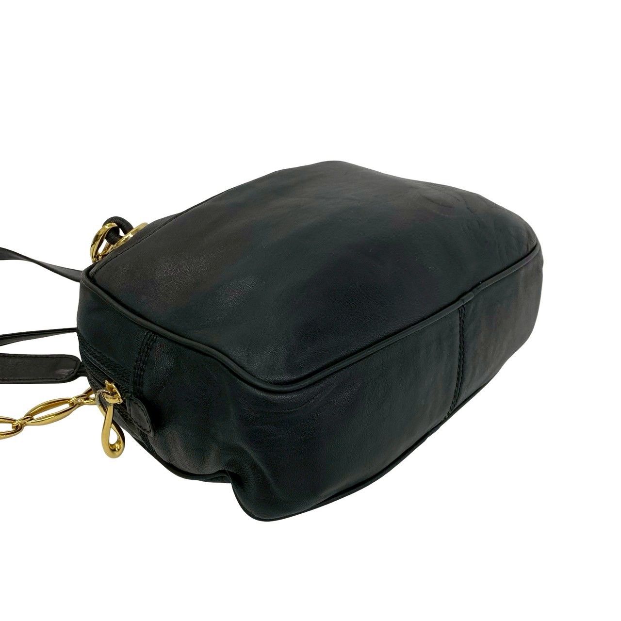 Loewe Vintage Anagram Logo Nappa Leather Shoulder Bag Black — view 7