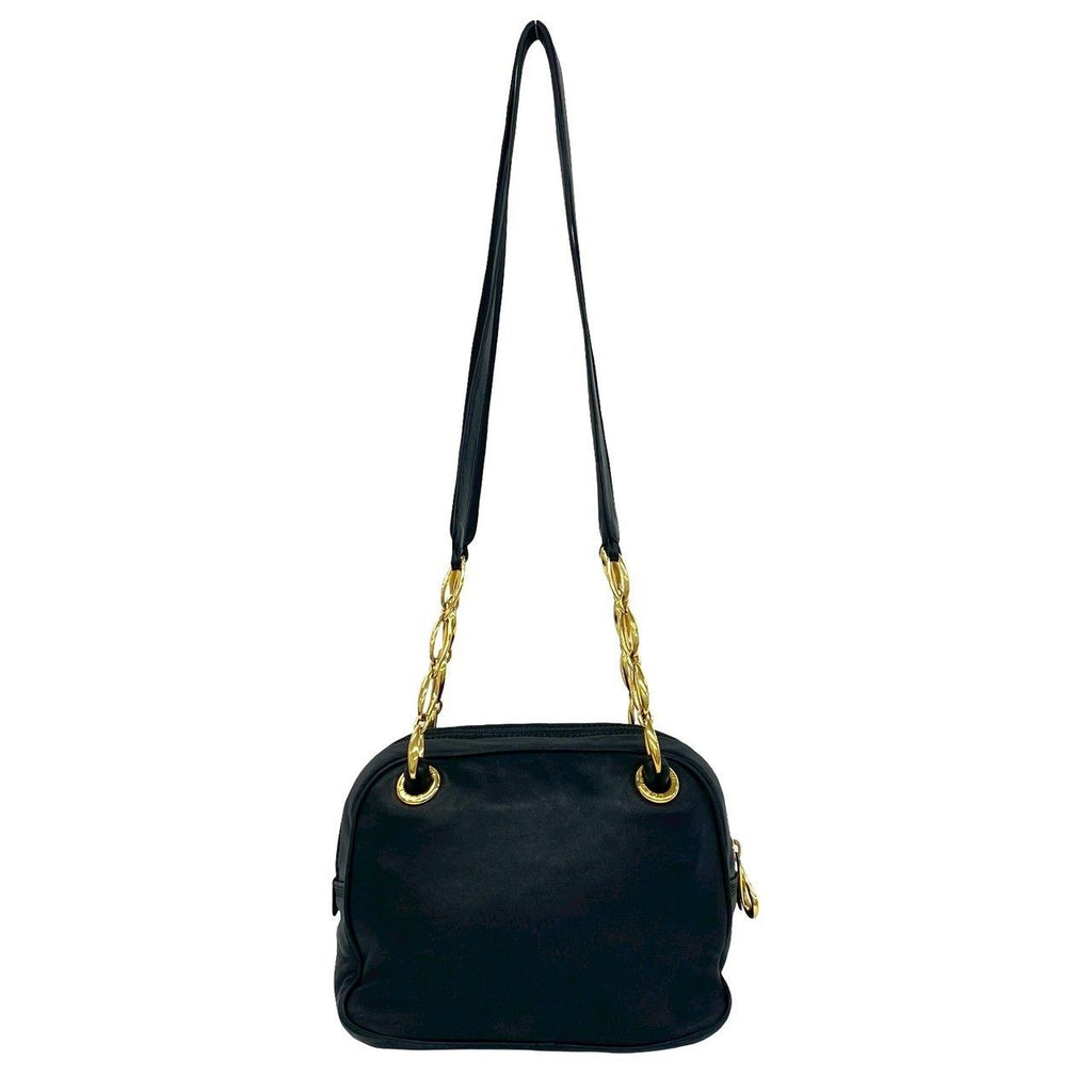 Loewe Vintage Anagram Logo Nappa Leather Shoulder Bag Black — view 3