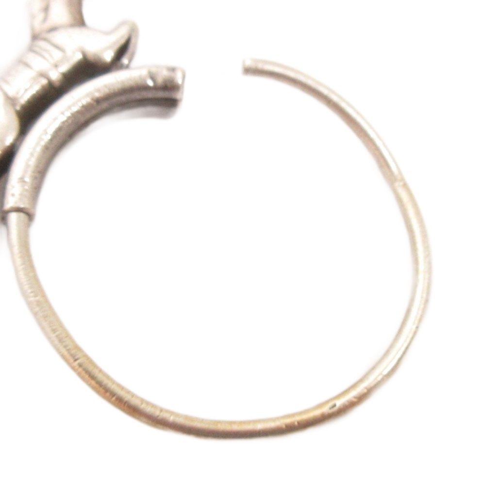 Hermes Vintage Key Ring Horse Silver Key Holder — view 4
