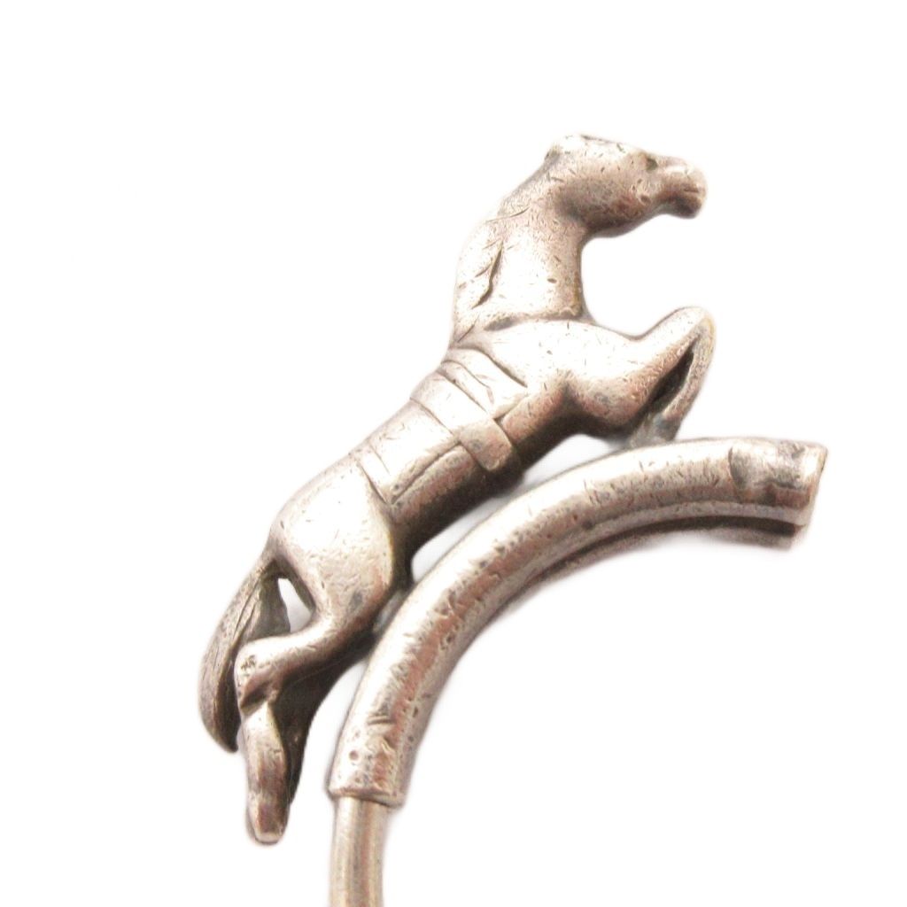 Hermes Vintage Key Ring Horse Silver Key Holder — view 2