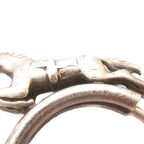 Hermes Vintage Key Ring Horse Silver Key Holder — view 3