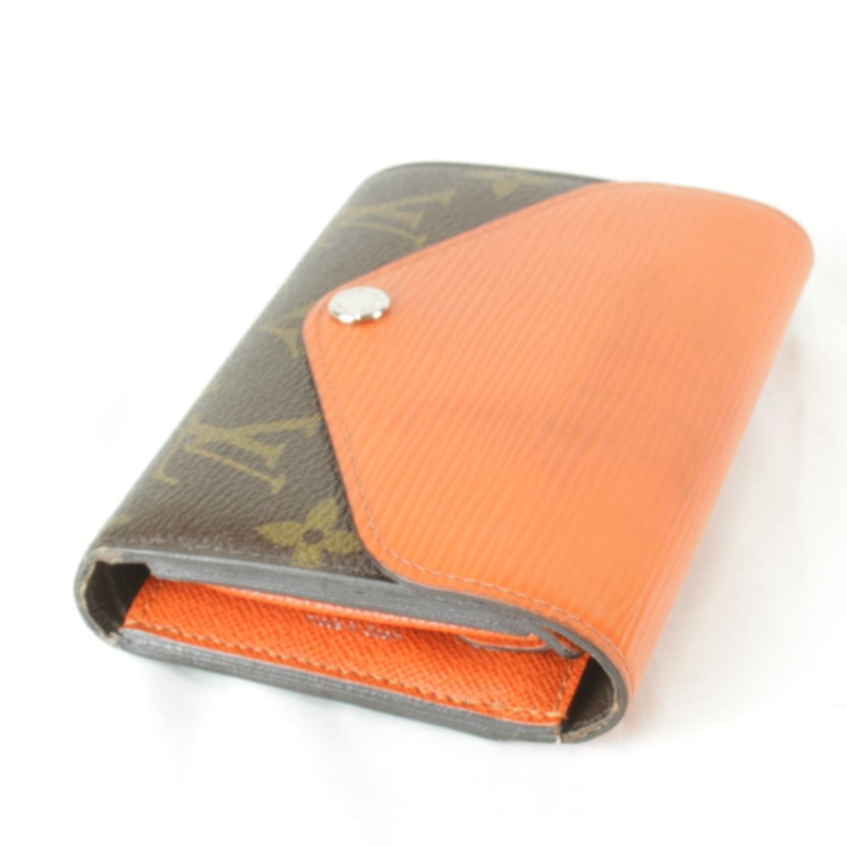 Louis Vuitton Portefeuille Ma Trifold Wallet Monogram Canvas Epi Leather Orange — view 6