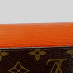 Louis Vuitton Portefeuille Ma Trifold Wallet Monogram Canvas Epi Leather Orange — view 4