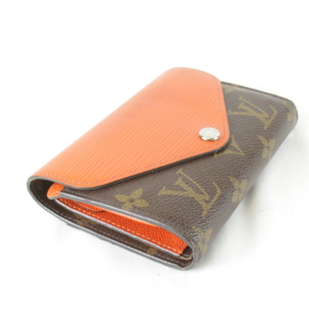 Louis Vuitton Portefeuille Ma Trifold Wallet Monogram Canvas Epi Leather Orange — view 5