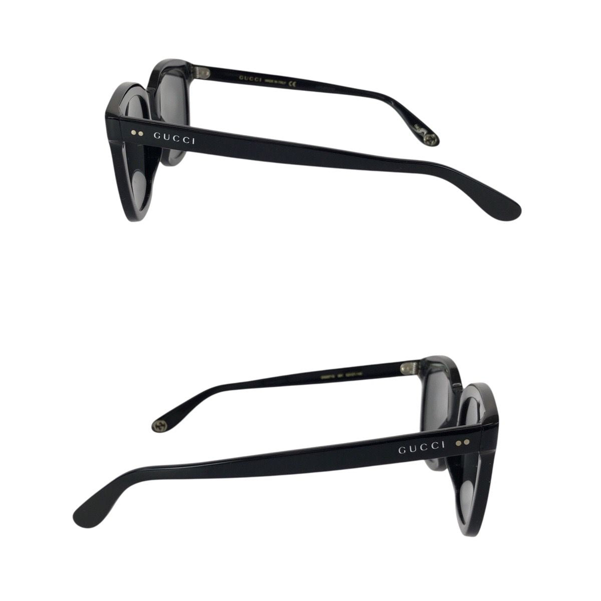 Gucci Logo Black Silver Acetate Sunglasses Eyewear — view 4