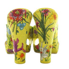 Gucci Sandals Canvas Chunky Heels Floral 36 Yellow BB — view 3
