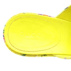 Gucci Sandals Canvas Chunky Heels Floral 36 Yellow BB — view 7
