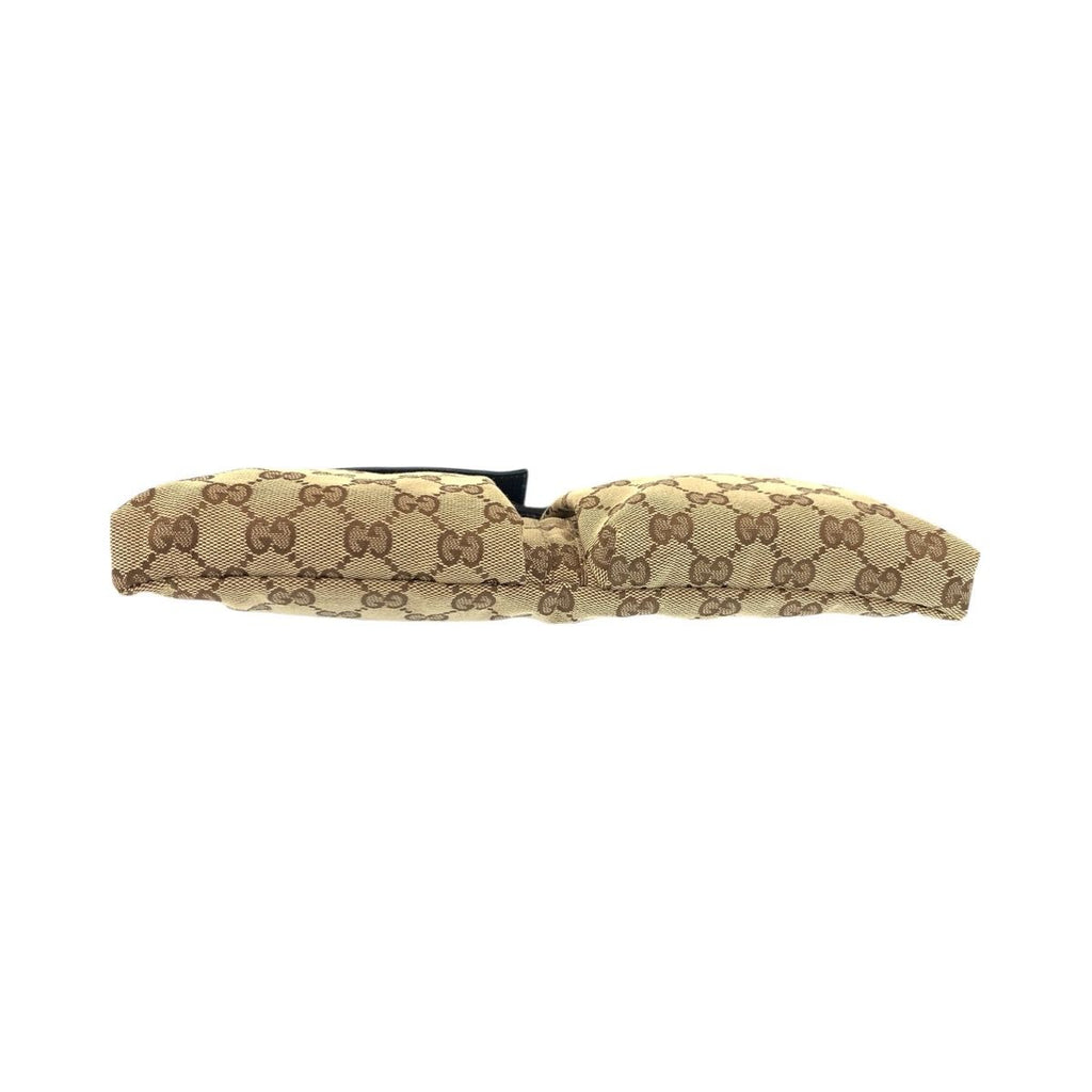 Gucci Sherry Line Brown Blue Silver GG Canvas Leather Belt Bag Waist Pouch — view 8