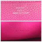 Hermes Dogon GM Rosepurple Pink Silver Togo Wallet — view 5