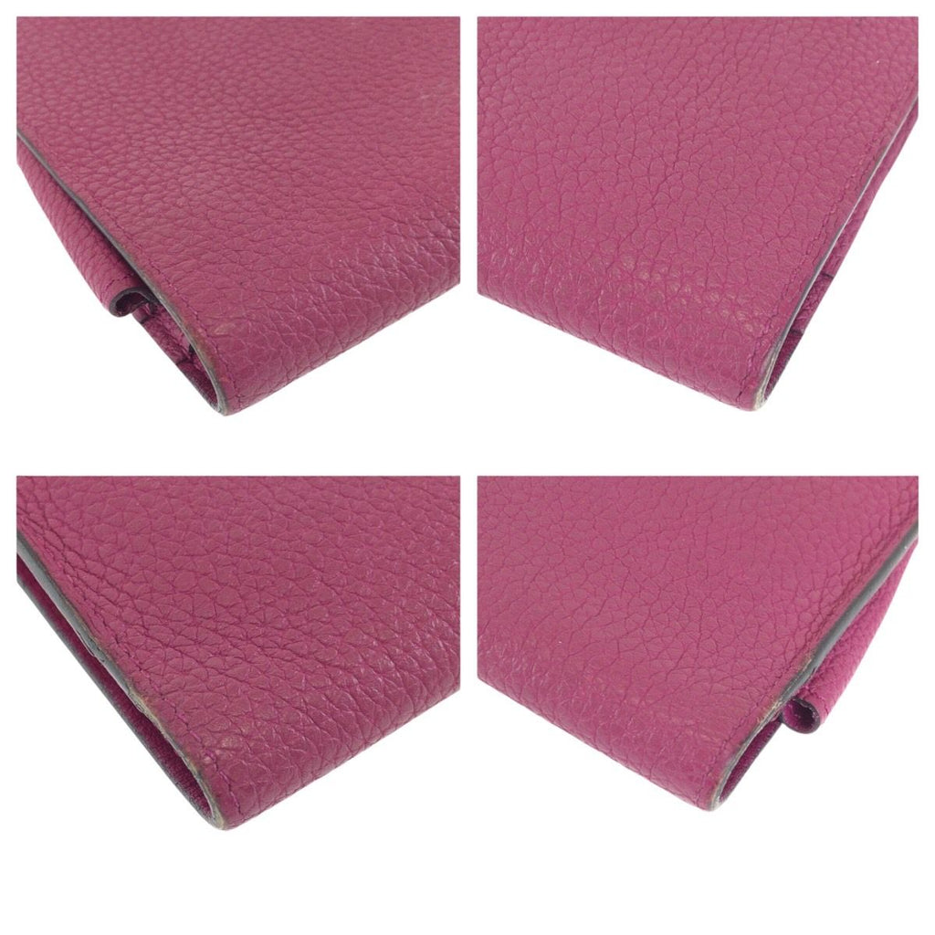 Hermes Dogon GM Rosepurple Pink Silver Togo Wallet — view 4