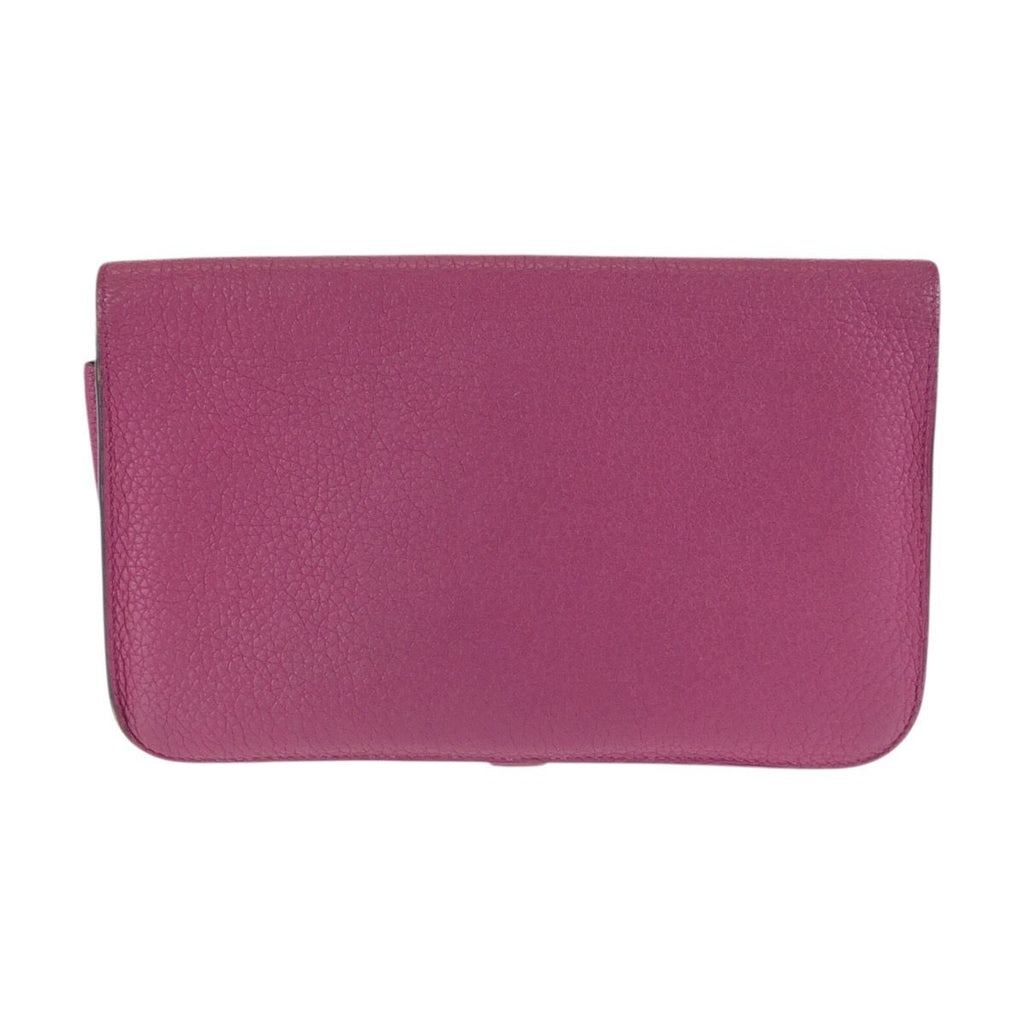 Hermes Dogon GM Rosepurple Pink Silver Togo Wallet — view 2