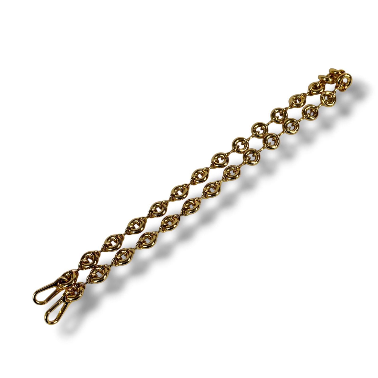 Loewe Donut Chain Shoulder Strap Bag Charm Gold — view 2