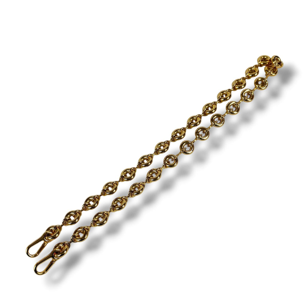 Loewe Donut Chain Shoulder Strap Bag Charm Gold — view 3