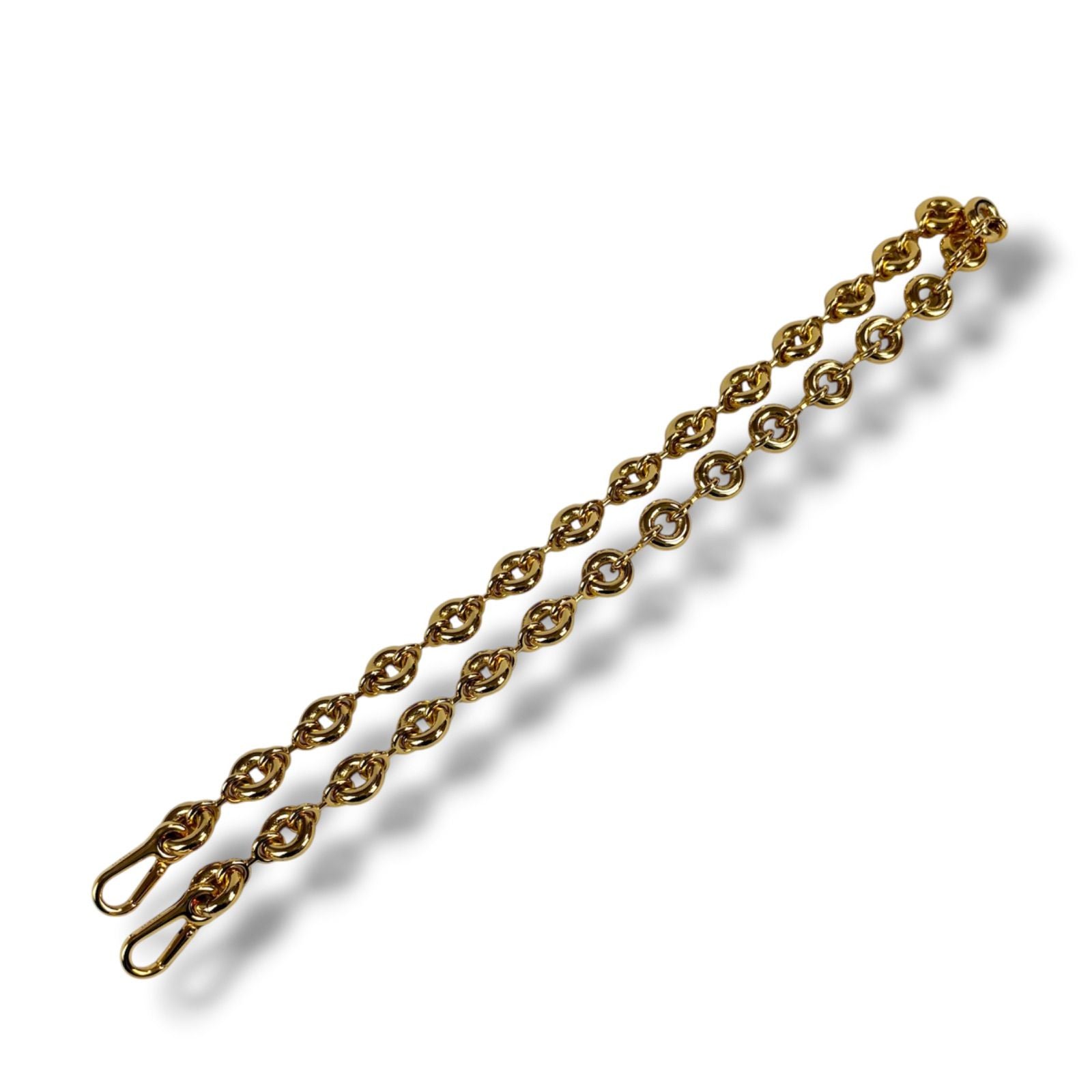 Loewe Donut Chain Shoulder Strap Bag Charm Gold — view 3