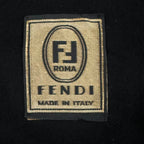 Fendi Scarf Large Shawl Fringe FF Logo Black — view 5
