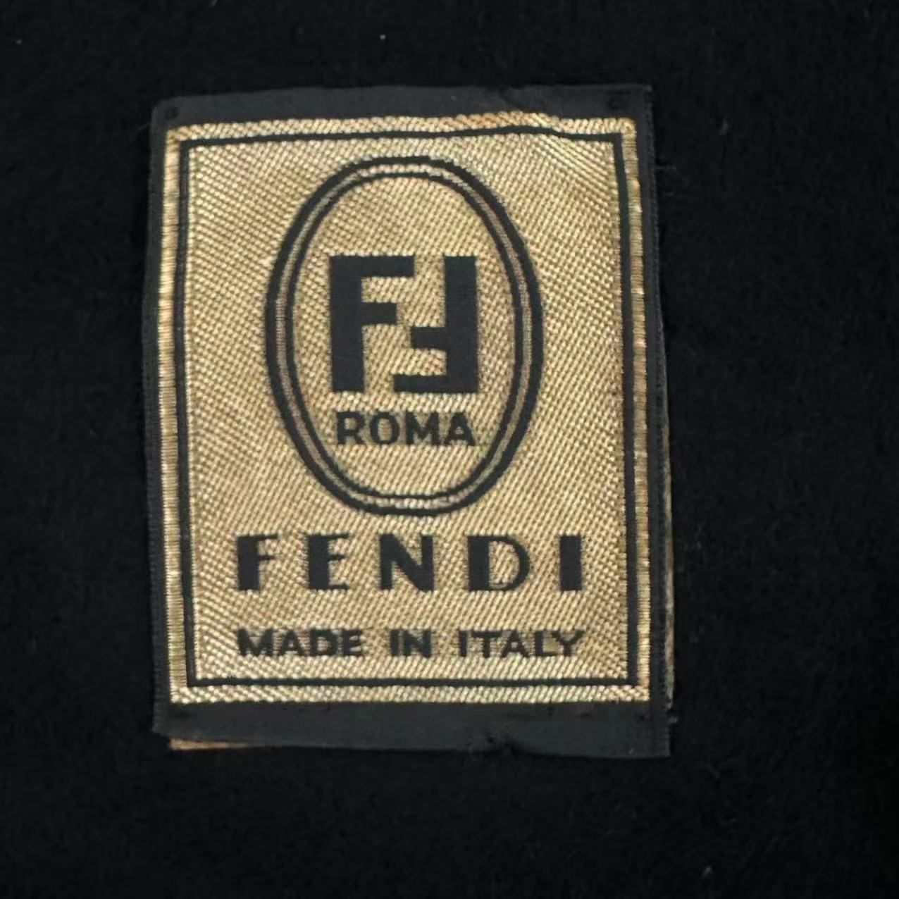Fendi Scarf Large Shawl Fringe FF Logo Black — view 5