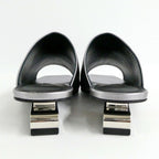 Hermes Mules Idole Silver 37 Chaine D'ancre Shoes — view 3