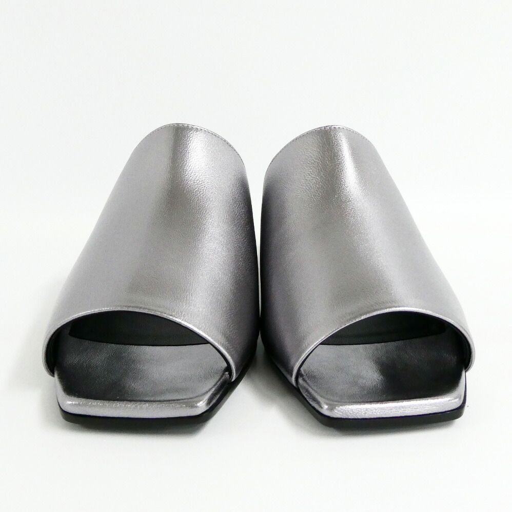 Hermes Mules Idole Silver 37 Chaine D'ancre Shoes — view 4