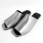 Hermes Mules Idole Silver 37 Chaine D'ancre Shoes — view 2