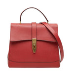 Celine 2-Way Shoulder Bag Top Handle Red Leather