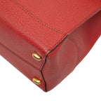 Celine 2-Way Shoulder Bag Top Handle Red Leather — view 5