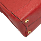 Celine 2-Way Shoulder Bag Top Handle Red Leather — view 8